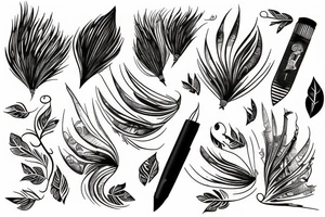 quill pen tattoo idea
