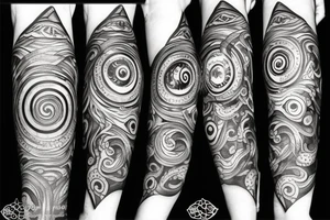 Greek ornament, monster, eye, tentacles, fear, horror tattoo idea