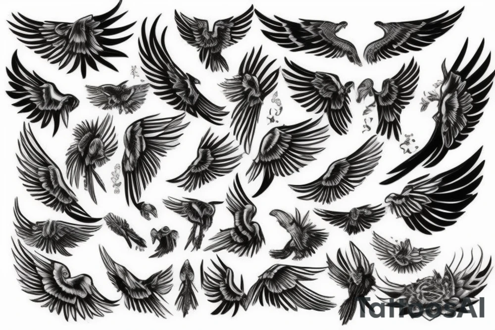 Wings on Shoulder tattoo idea
