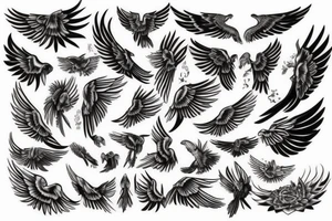 Wings on Shoulder tattoo idea