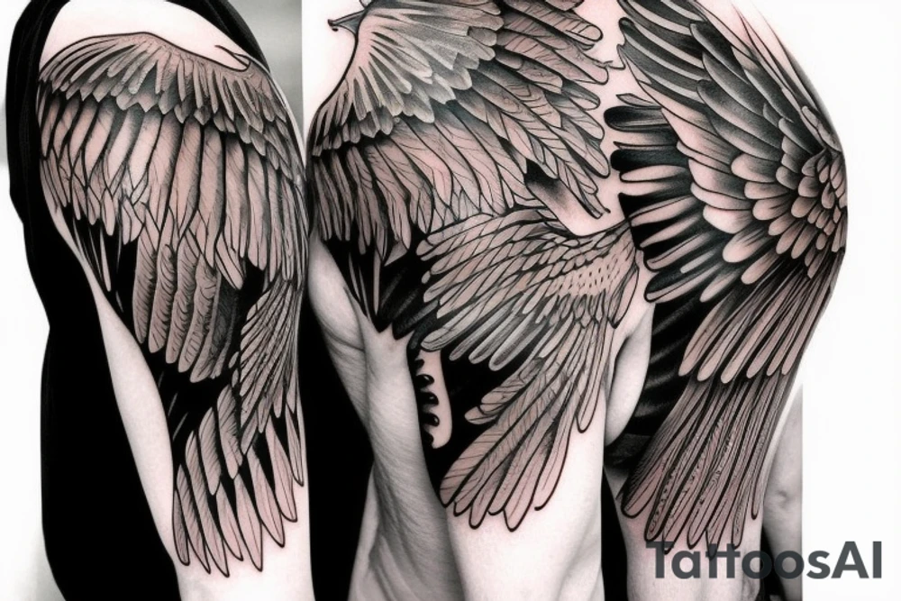 Wings on Shoulder tattoo idea