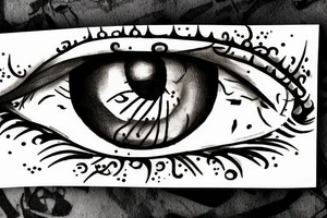 eye, chains tattoo idea