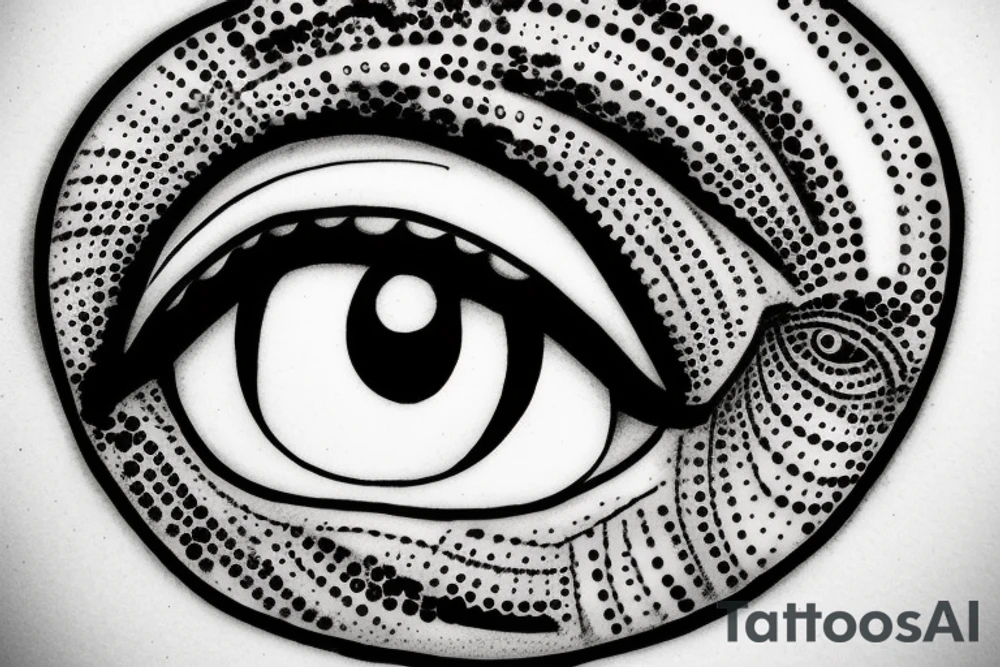 eye, chains tattoo idea