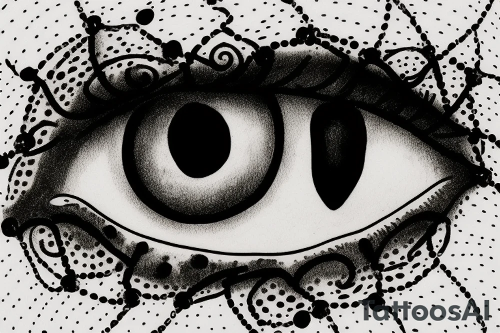 eye, chains tattoo idea