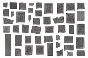 Square with random lines in jt tattoo idea