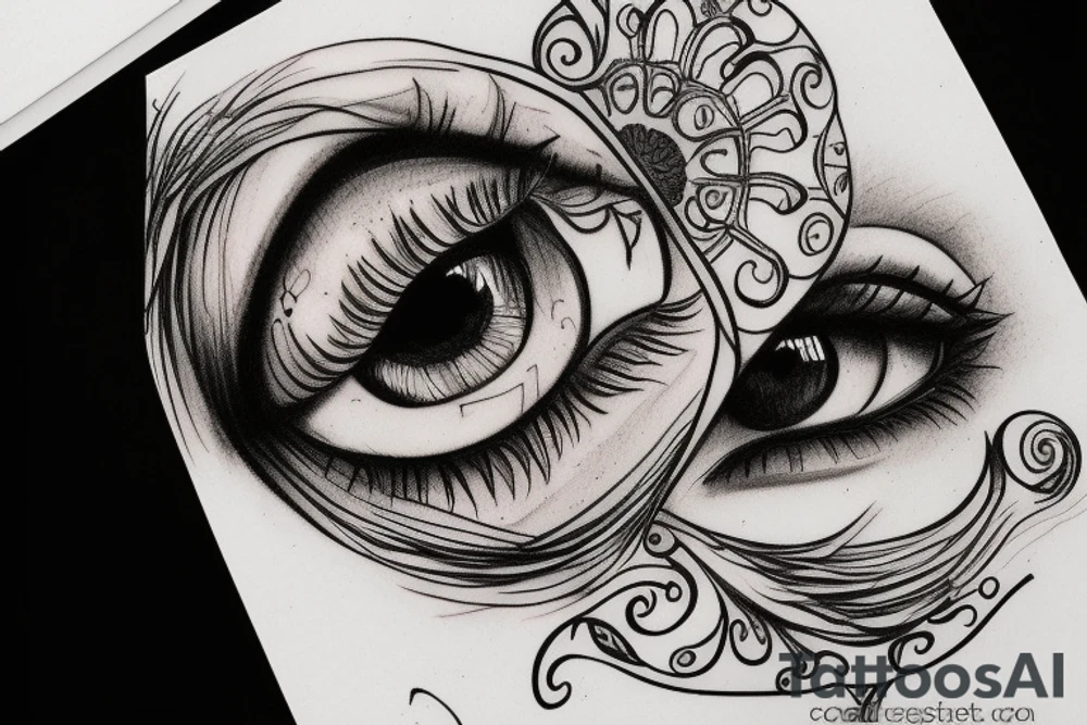 eye on throat tattoo idea