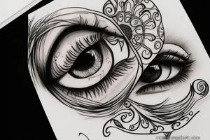 eye on throat tattoo idea