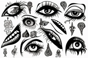 eye on throat tattoo idea