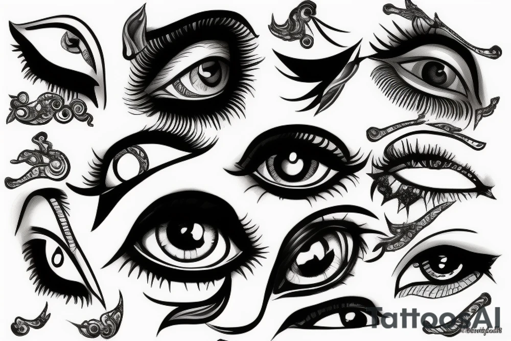 eye on throat tattoo idea