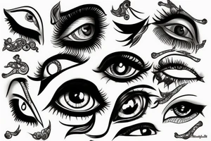 eye on throat tattoo idea