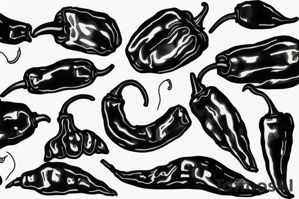 A chilli pepper, minimalist style tattoo idea