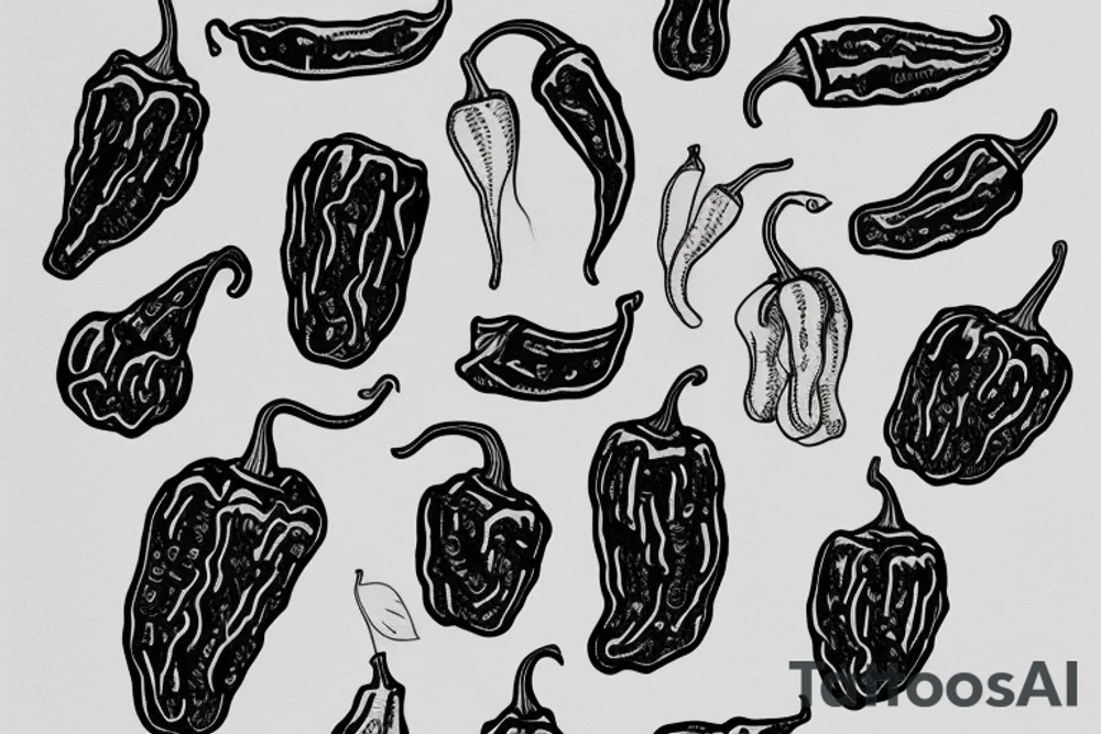 A chilli pepper, minimalist style tattoo idea