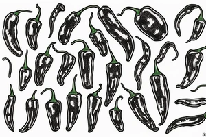 A chilli pepper outline, minimalist style tattoo idea
