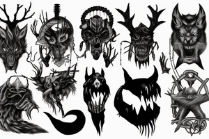 Dark, scary, animal, warrior, chains, solitude, power,
, claws, fuckboy tattoo idea