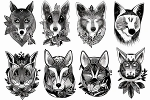 Camping wildlife animal forest space sleeve tattoo idea