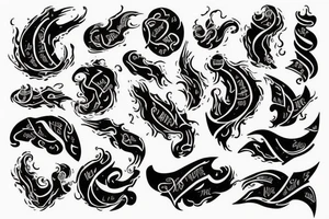 1990 in dark calligraphy tattoo idea
