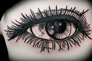 dark eyeball tattoo idea