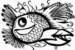 blowfish battle tattoo idea
