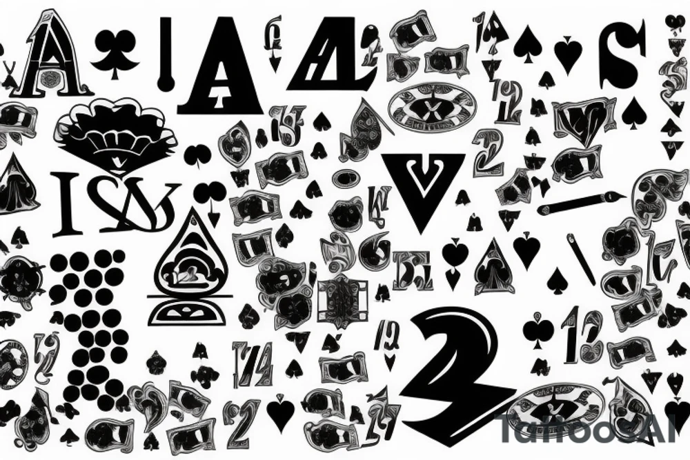 Vegas themed, spade with the number 24 tattoo idea