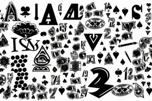 Vegas themed, spade with the number 24 tattoo idea