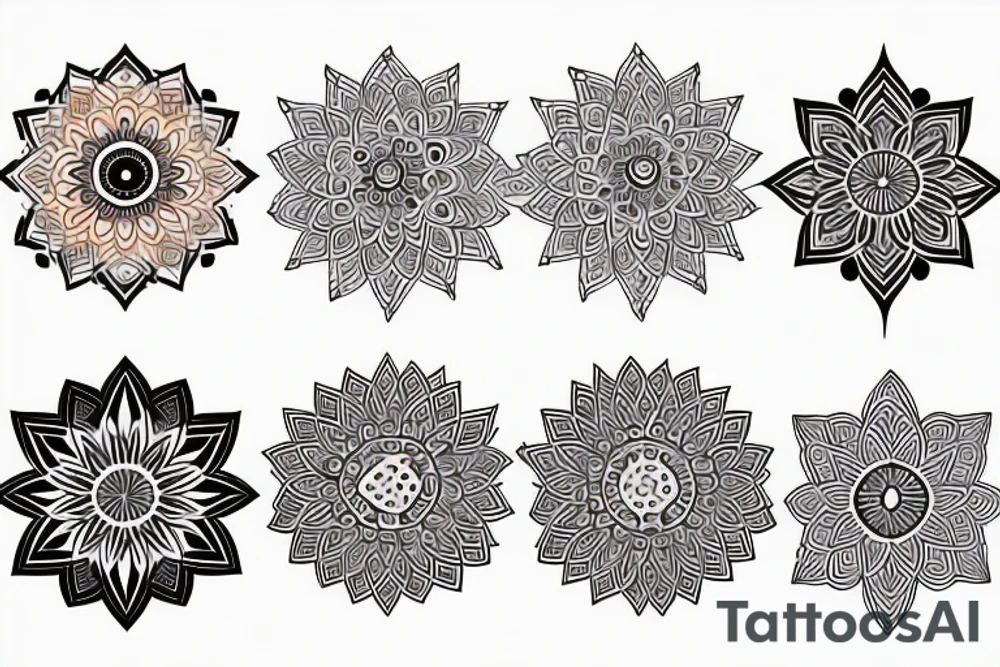 Geometric mandala tattoo idea