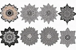 Geometric mandala tattoo idea