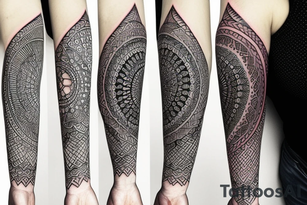 Geometric mandala tattoo idea