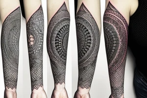 Geometric mandala tattoo idea