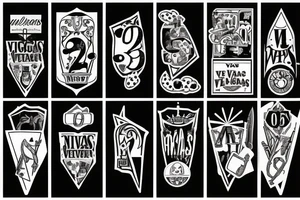 small number 24 vegas themed with a spade tattoo idea