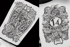 spade with the number 24 tattoo idea