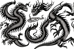 fire breathing dragon tattoo idea