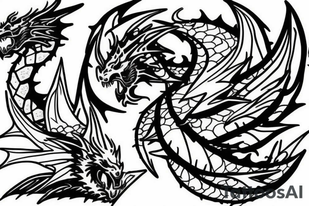 fire breathing dragon tattoo idea