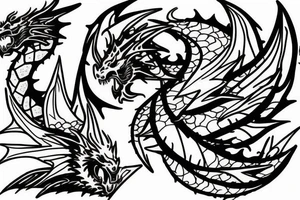 fire breathing dragon tattoo idea