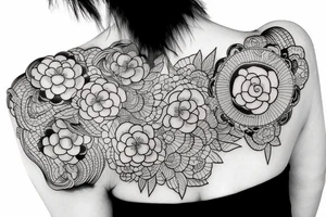 detailed Japanese woman tattoo idea