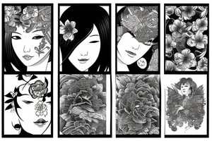 detailed Japanese woman tattoo idea