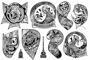 Outline of Ukrainian map tattoo idea