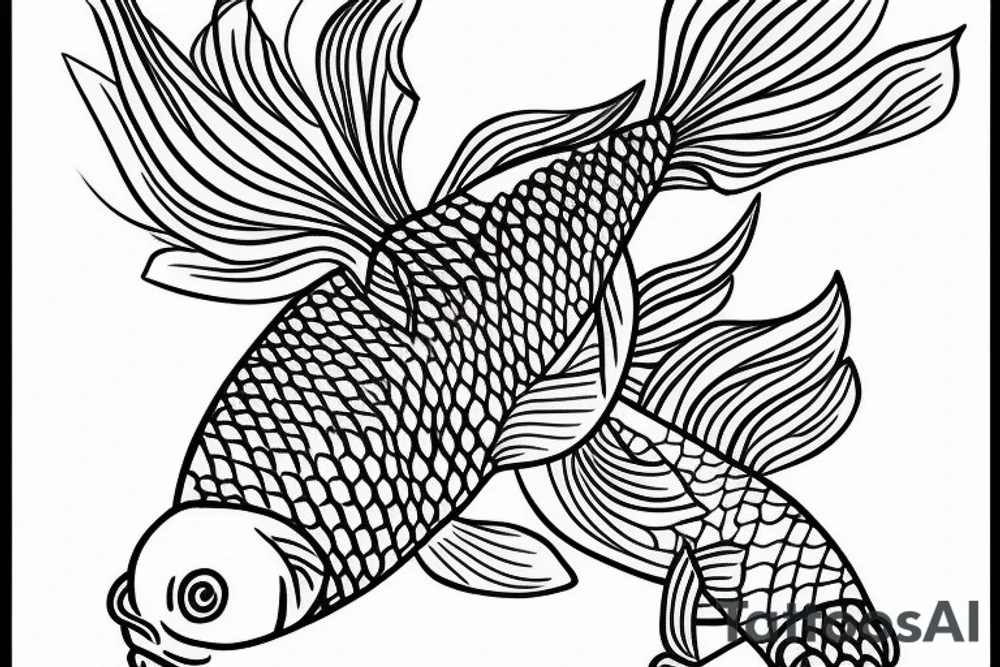 a koi fish as a semi colon tattoo idea