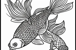 a koi fish as a semi colon tattoo idea