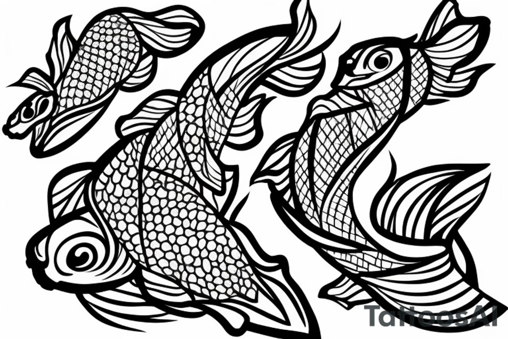 a koi fish as a semi colon tattoo idea