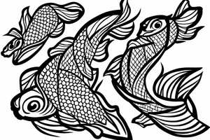 a koi fish as a semi colon tattoo idea