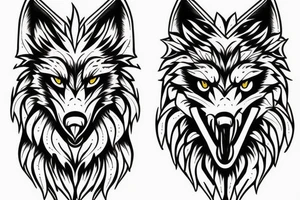 angry fenrir wolf tattoo idea