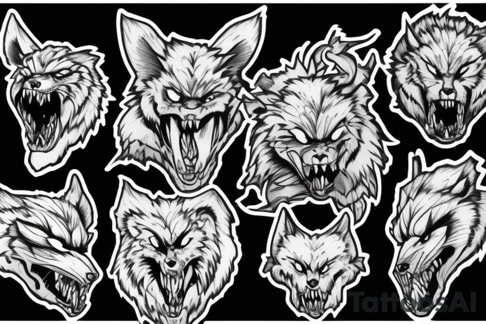 angry fenrir tattoo idea