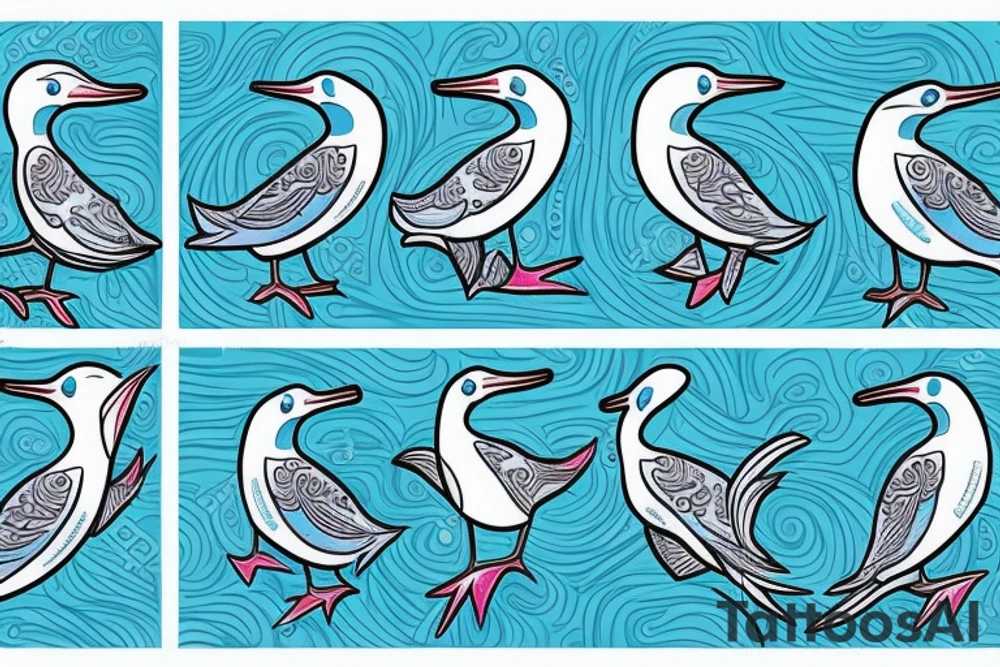 Blue footed boobie tattoo idea