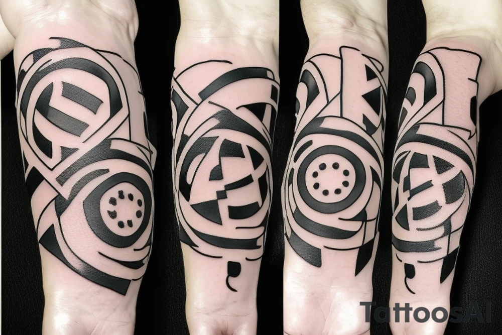 Rise against logo trash polka tattoo idea