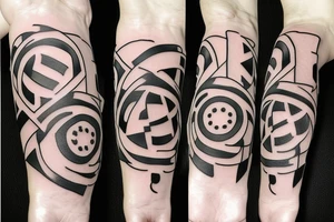 Rise against logo trash polka tattoo idea