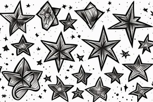 Shooting stars, stars tattoo idea