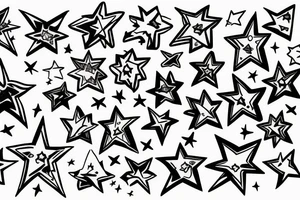 Shooting stars, stars tattoo idea