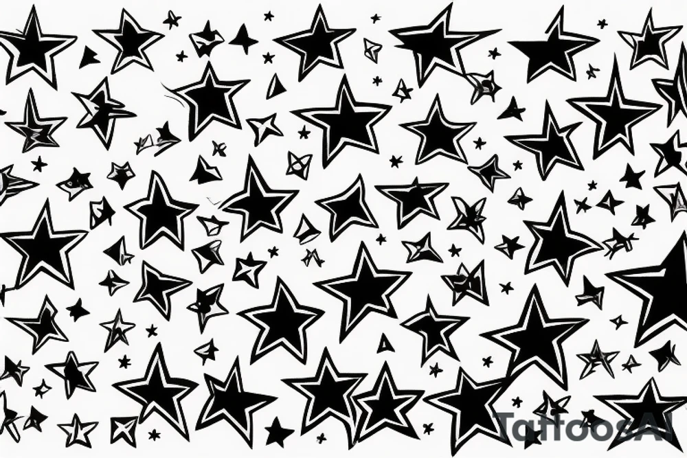 Shooting stars tattoo idea