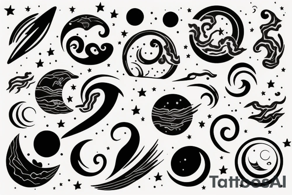 Night sky tattoo idea