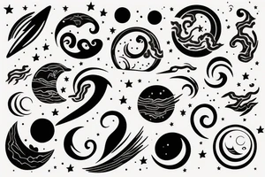 Night sky tattoo idea